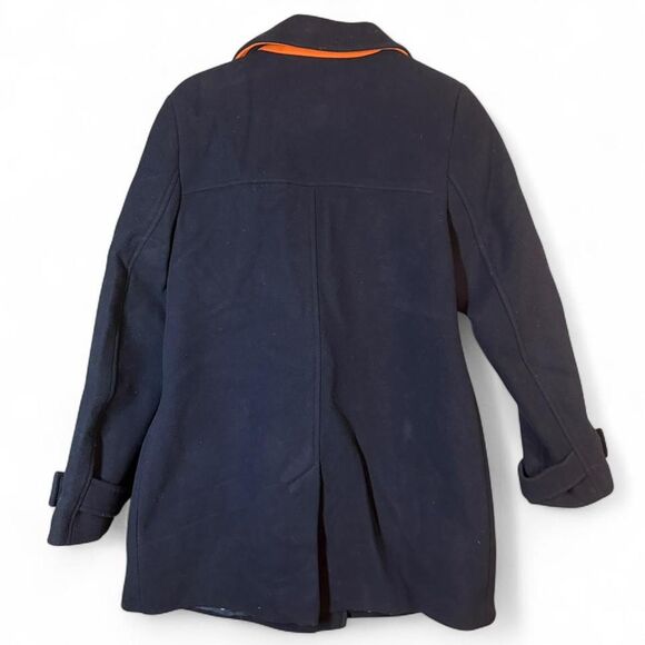Boden Women’s Navy Wool Black Buttons Pea Coat UK 14 US 10 - Picture 5 of 6